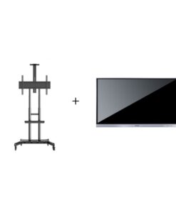 Pachet Display LED 65’’ cu touch, 4K, DONVIEW DS-65IWMS-L06A si Stand TV mobil cu suport camera Multibrackets 4627